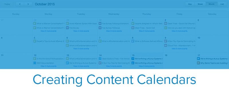 creating a content calendar template
