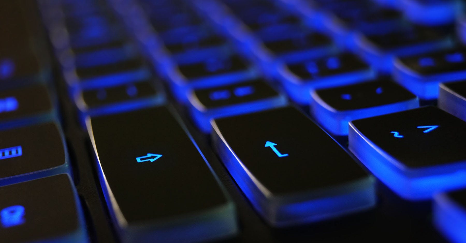 keyboard with blue backlight